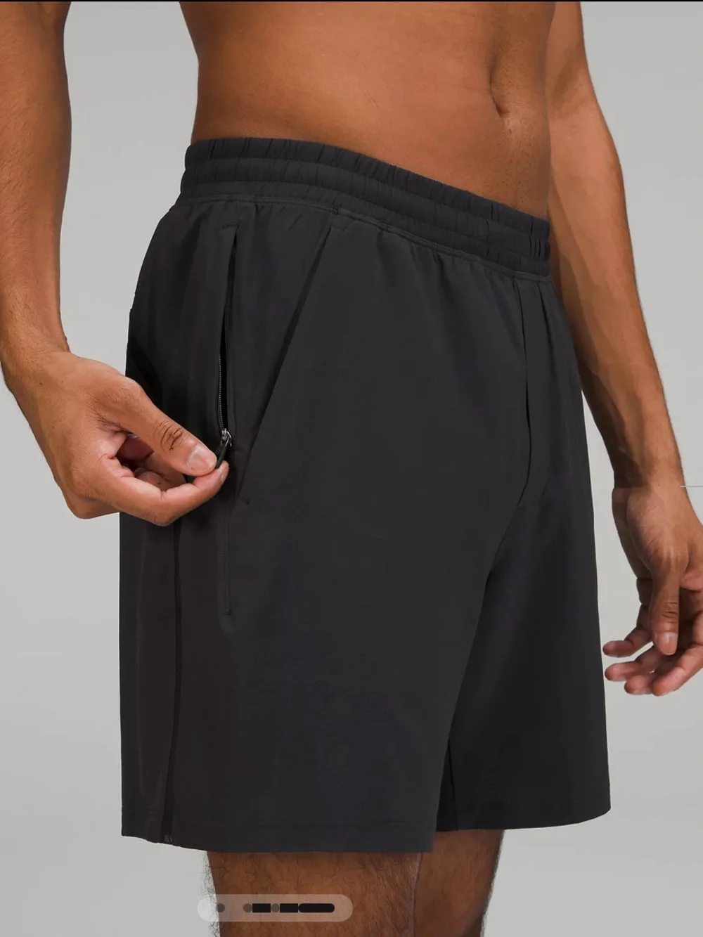 lululemon athletica Men’s Pace Breaker Short- Black - Picture 1 of 5